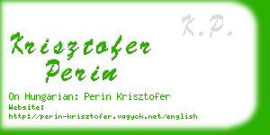 krisztofer perin business card